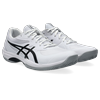 Tennisschuh ASICS "GAME FF CLAY", Gr. 43,5, schwarz-weiß (weiß, schwarz), Textil, Synthetik, sportlich, Schuhe, für Sandplätze, Clay, All-Court