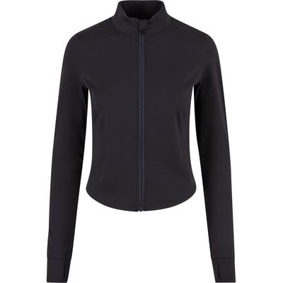 Allwetterjacke URBAN CLASSICS "Urban Classics Ladies Sports Jacket Slim", Damen, Gr. S, schwarz, 75% Polyimid, 25% Elasthan, unifarben, casual, slim fit, amerikanischer Ausschnitt, Langarm, Jacken Image