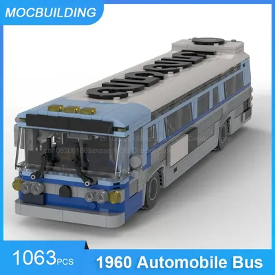 MOC Bausteine 1960 Automobil Bus Modell DIY Montieren Ziegel Stadt Transport Fahrzeug Pädagogisches Spielzeug Geschenke 1063PCS Image