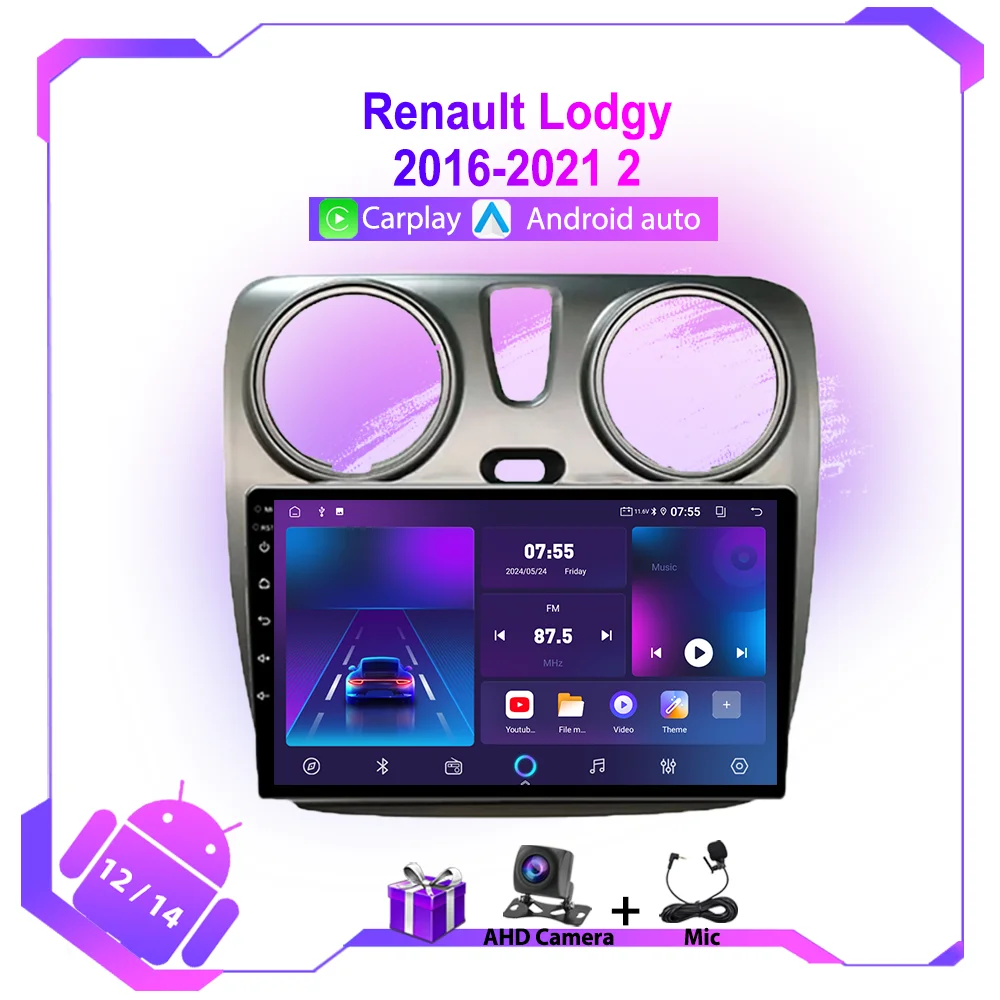 Autoradio für Renault Lodgy Dacia Dokker 2013-2017 4g WLAN Multimedia Video Player GPS Navigation Carplay Android Auto Stereo Image