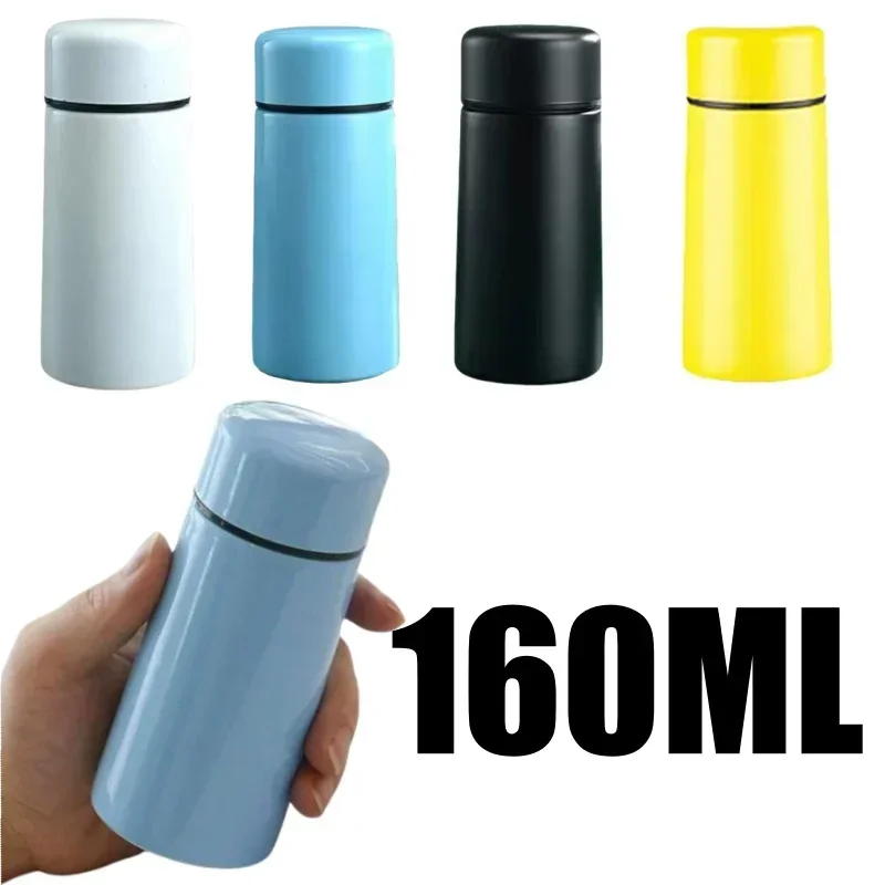 Reise-Thermosbecher aus Edelstahl 304, 160 ml, tragbare Mini-Taschenbecher, kreative Geschenktasse mit Deckel, Kaffeeflasche, Thermosflasche Image