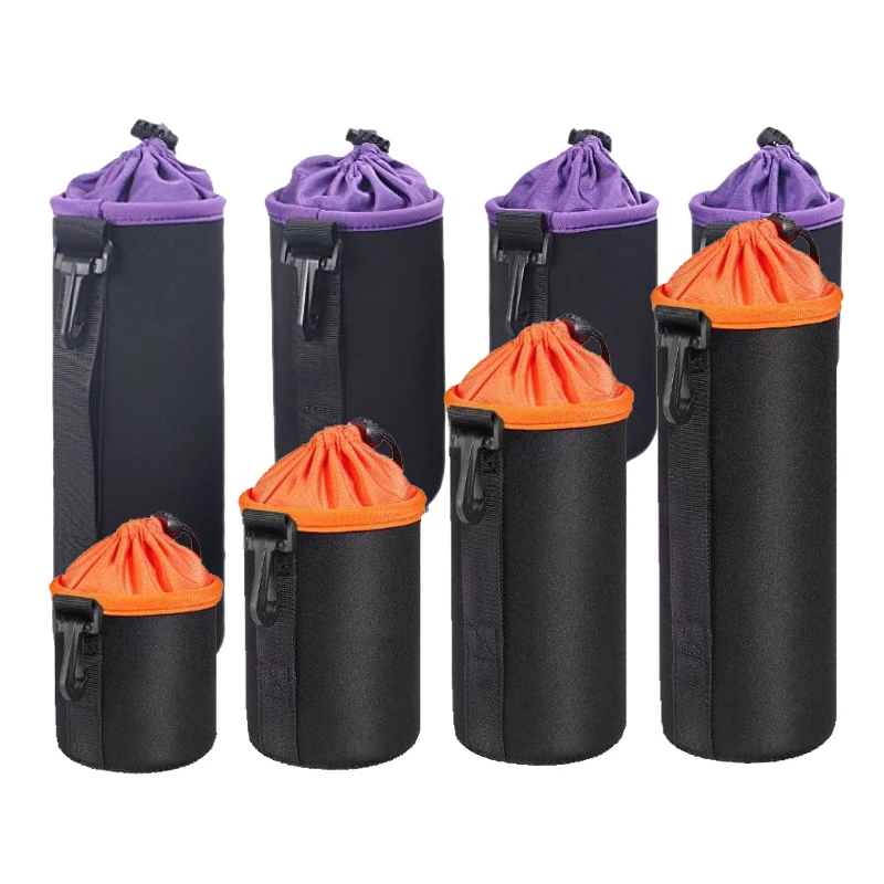 Wasserdichte Kamera Objektiv Tasche Kordelzug Tasche Für Canon Für Sony Für Nikon DSLR Kamera Objektiv Zubehör Fall mit Haken