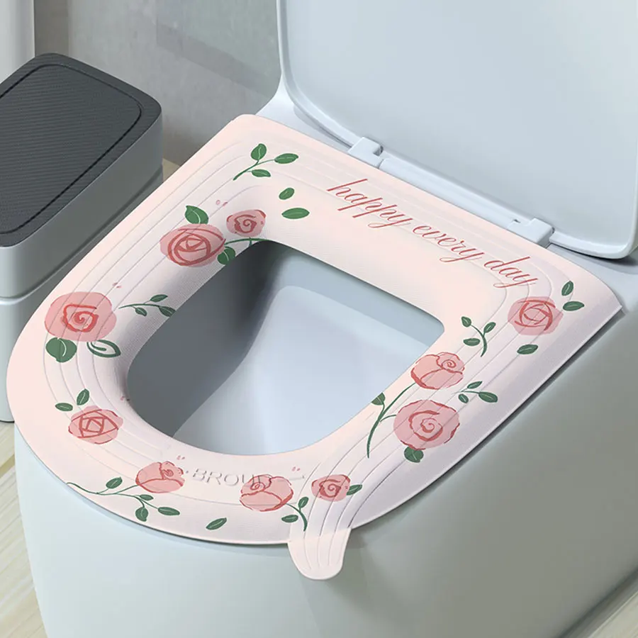 Wasserdichtes Toilettensitzkissen. Ganzjähriger universeller Toilettensitzring aus Schaumstoff und Silikon für den Sommer Image