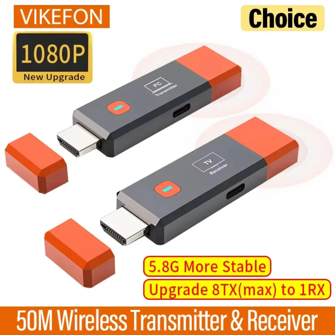 50 M 5G 1080 P HDMI-Kompatibel Wireless Audio Video Sender Empfänger Extender 8 TX zu 1 RXs PS4 Kamera Laptop PC zu TV Monitor