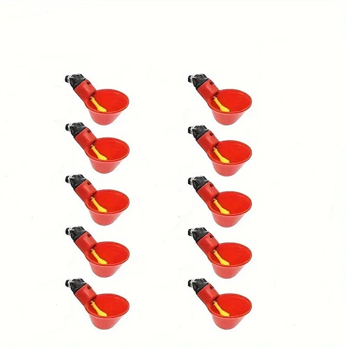 10 stücke huhn trinken schüssel automatische füllung wasser spender geflügel trinken schüssel huhn wasser feeder ente türkei kaninchen gans wasser spender Image