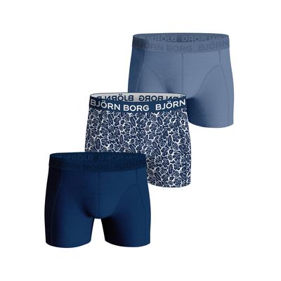 Björn Borg - 3 Paar Herren Cotton Rich Comfort Stretch Fit Boxershorts - Blau Mix Image