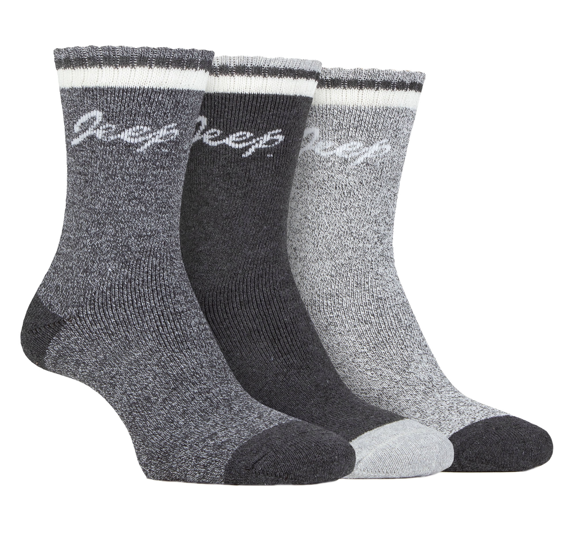 Womens Walking Boot Socks | Jeep | Breathable Ribbed Full Cushion Performance Socks for Ladies - Slate / Grey Image