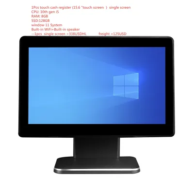 6Pcs touch cash register (15.6 "touch screen ） single screen CPU: 4th gen i5 RAM: 8GB SSD:256GB