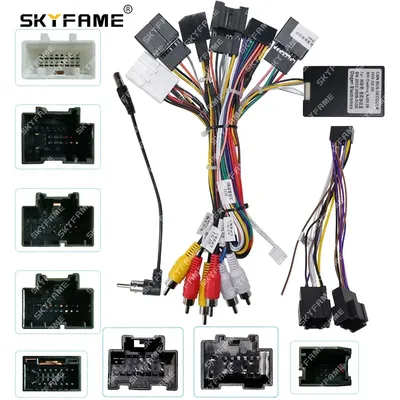 SKYFAME Car 16pin Wiring Harness Adapter Canbus Box Decoder Android Radio Power Cable For Chevrolet