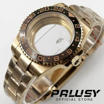 High-quality 40mm NH35 Diver Waterproof Rose Gold Plated Sapphire Glass Watch Case for NH34 NH35