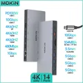MOKiN Docking Station 14 in 1 per MacBook Air/Pro iPad Thunderbolt Laptop - USB3.1 HDMI 4K DP 4K PD