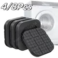 Coussinets de pieds universels Anti-Vibration pour Machine à laver, tapis en caoutchouc antidérapant, support d'amortisseurs silencieux, 4/8 pièces