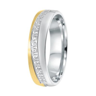Lucardi - Ringe 'Cordoba' 925 Silber - silbern-goldfarbig Herrenschmuck 1 ct Damen Image