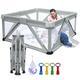 Heyo.Ja Baby playpen Foldable, Large Play Yard, playpen for Babies and Toddlers, Play pens for Babies and Toddlers, Portable playpen for Indoors and Outdoors, Cold Grey (120 x 120 x 68 cm)