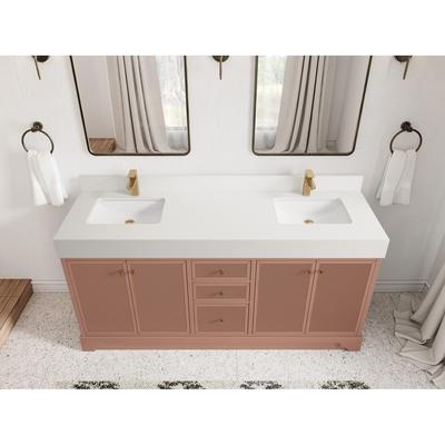 Willow Collections 72 in. W x 22 in. D Manhattan Double Bowl Sink Bathroom Vanity with Countertop