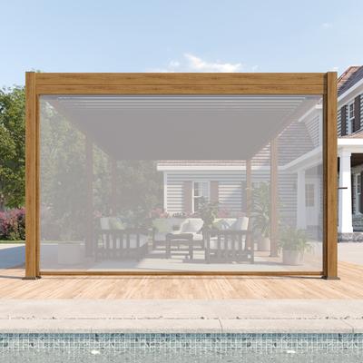 BONOSUKI Adjustable Height Pull Down Privacy Screen for 10FT/12FT/13FT Pergola Accessories