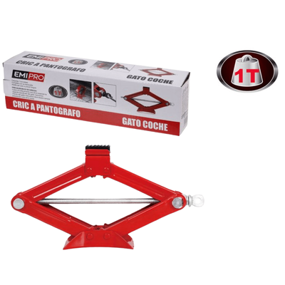 TEMU 1 Ton Capacity Steel Scissor Jack Kit For Cars, Red Image