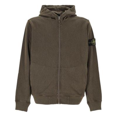 Zip-Up Hooded Jacket - Green - Stone Island Jackets