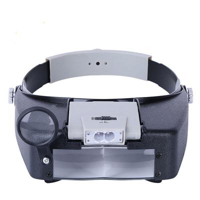 Cyslmuk - Stirnbandlupe, Uhrmacher-Freisprechlupe mit Licht, Headset-Lupe mit LED-Licht, für Image