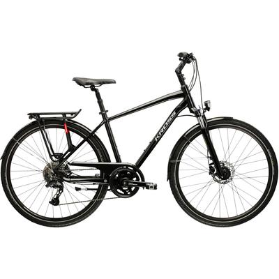 Trekkingrad KROSS "Trans 7.0" Gr. 58, schwarz (schwarz, schwarz), Fahrräder, 58cm, 28 Zoll (71,12cm) hinten: 28 Zoll (71,12cm)