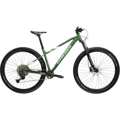 Mountainbike KROSS "Hardtail Level 5.0" Gr. 48, grün (grün, schwarz), Fahrräder, 48cm, 29 Zoll (73,66cm) hinten: 29 Zoll (73,66cm)