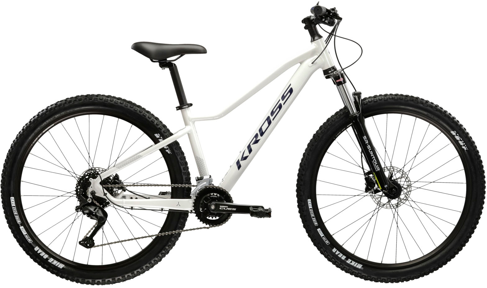 Mountainbike KROSS "Damen Hardtail Lea 5.0" Gr. 38, grau (grau, schwarz), Fahrräder, 38cm, 27,5+ Zoll (69,85cm) hinten: 27,5+ Zoll (69,85cm) Image