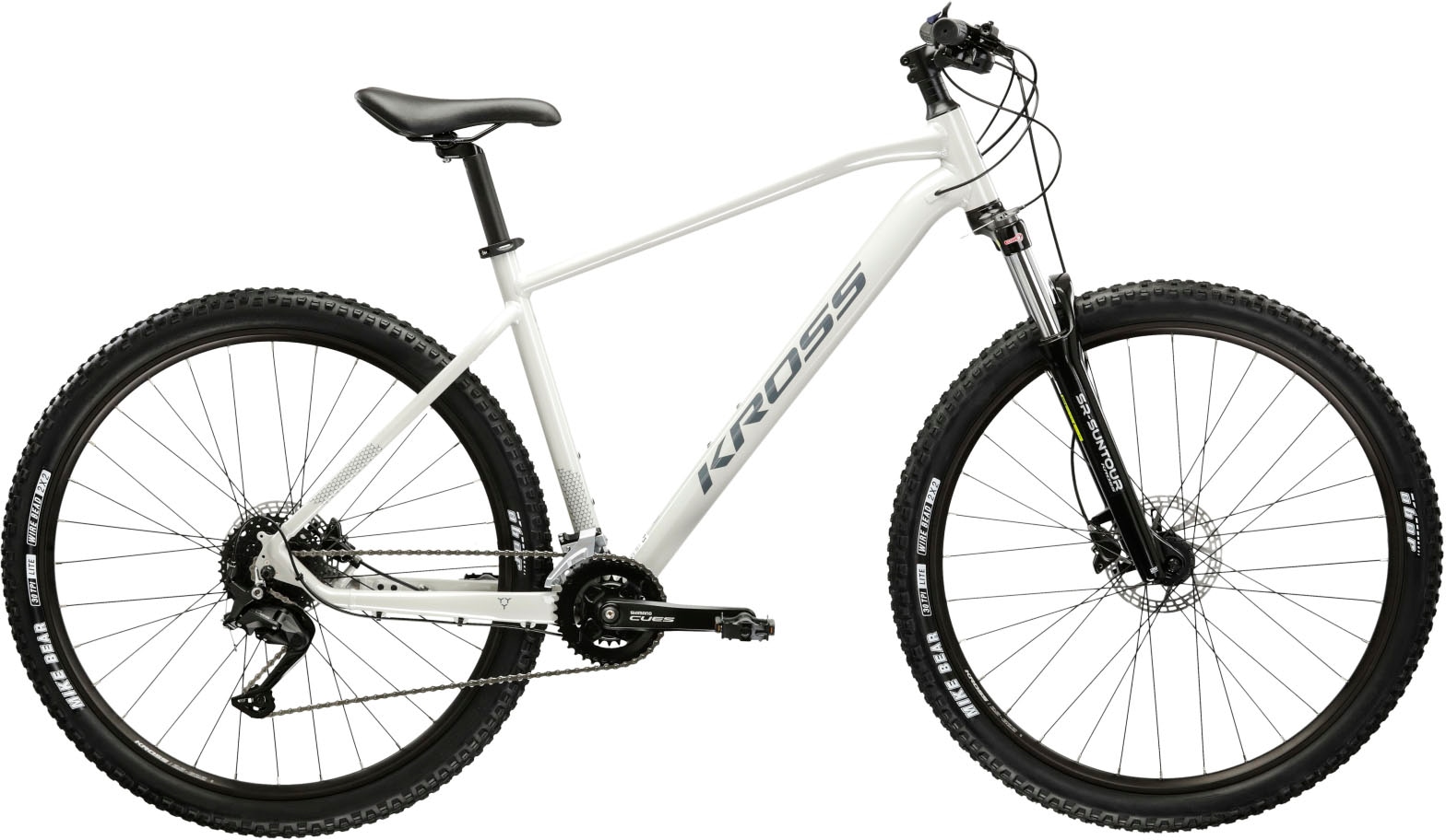 Mountainbike KROSS "Hardtail Hexagon 5.0" Gr. 43, grau (grau, schwarz), Fahrräder, 43cm, 27,5+ Zoll (69,85cm) hinten: 27,5+ Zoll (69,85cm) Image