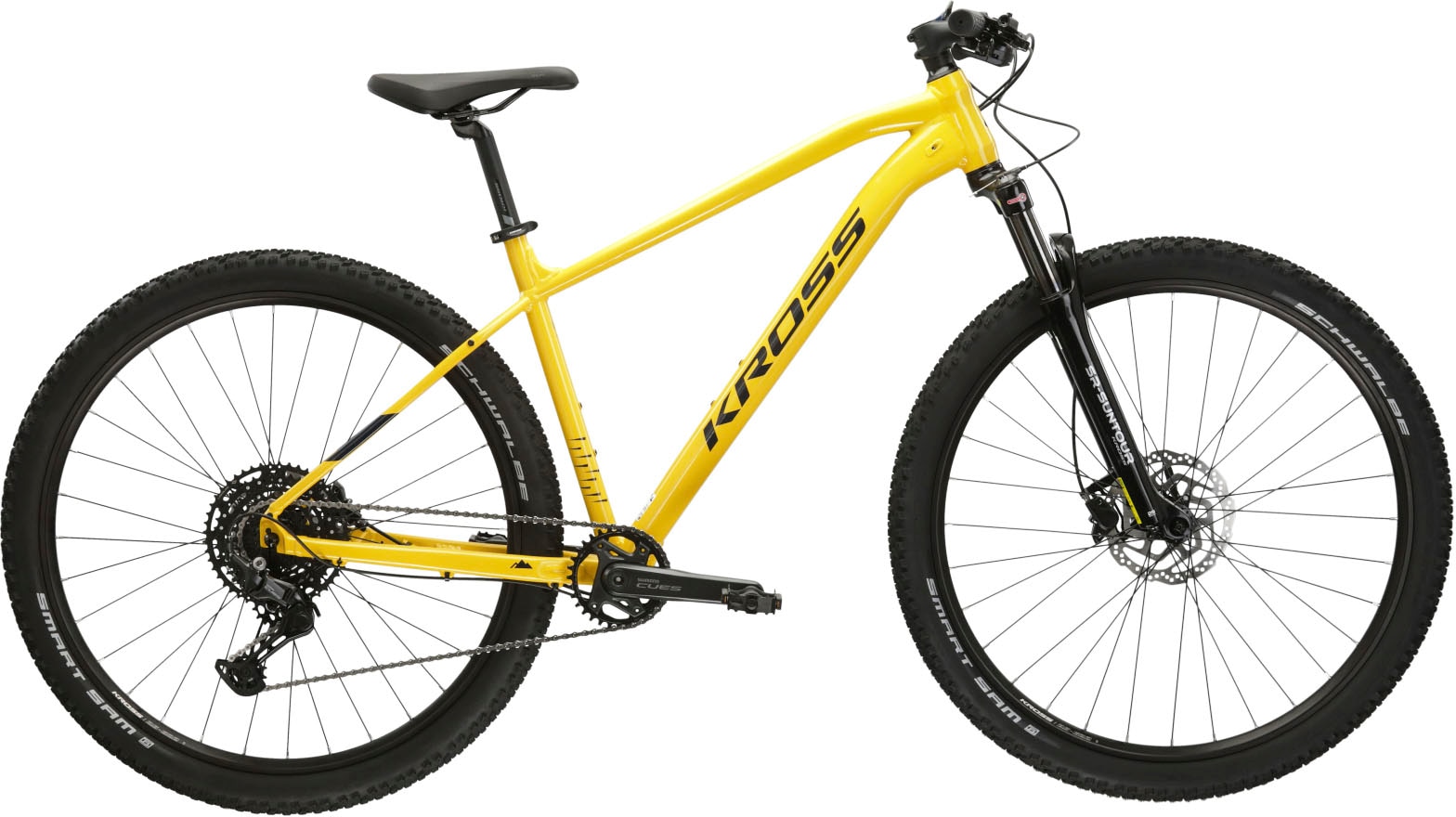 Mountainbike KROSS "Hardtail Level 4.0" Gr. 48, gelb (gelb, schwarz), Fahrräder, 48cm, 29 Zoll (73,66cm) hinten: 29 Zoll (73,66cm) Image