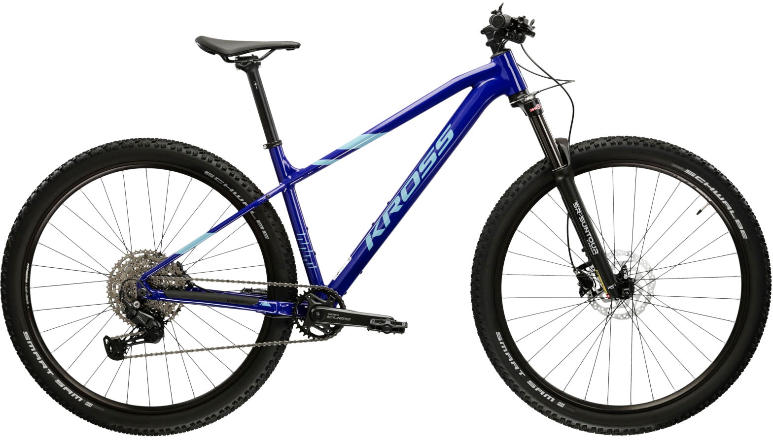 Mountainbike KROSS "Hardtail Level 5.0" Gr. 46, blau (blau, schwarz), Fahrräder, 46cm, 29 Zoll (73,66cm) hinten: 29 Zoll (73,66cm) Image
