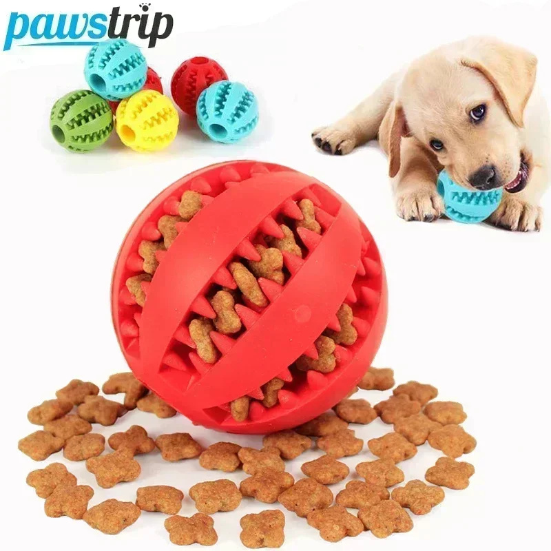 Robuster, elastischer Kauball für Hunde – interaktives Dentalspielzeug, weicher Gummi-Spielball, fördert gesunde Zähne und unterhaltsame Fütterungsaktivität Image
