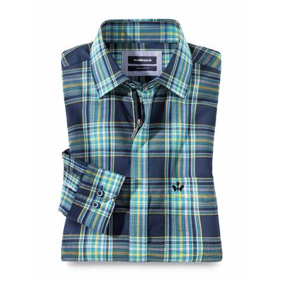 Walbusch Herren Tropical-Hemd Zip&Go Blau kariert Image