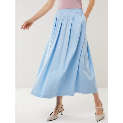 Walbusch Damen Viskose Schlupfrock Blau Image