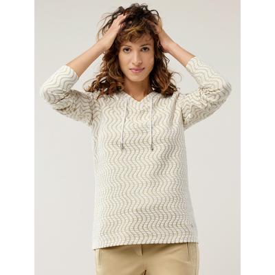 Walbusch Damen Sweatshirt perfekte Welle Beige gemustert Image
