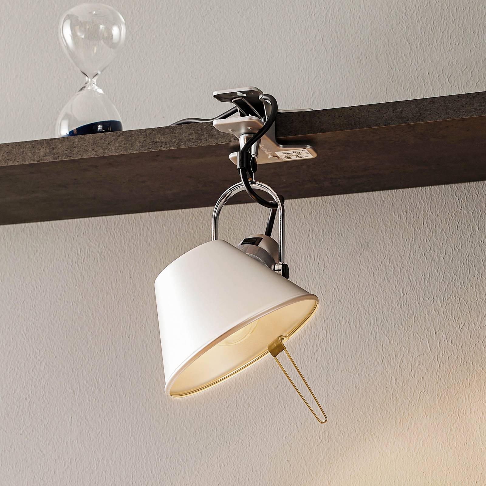 Artemide Klemmleuchte Tolomeo Pinza, alu / grau / zink, für Wohn- / Esszimmer, Aluminium, Design, Wandleuchte, Wandlampe Innen