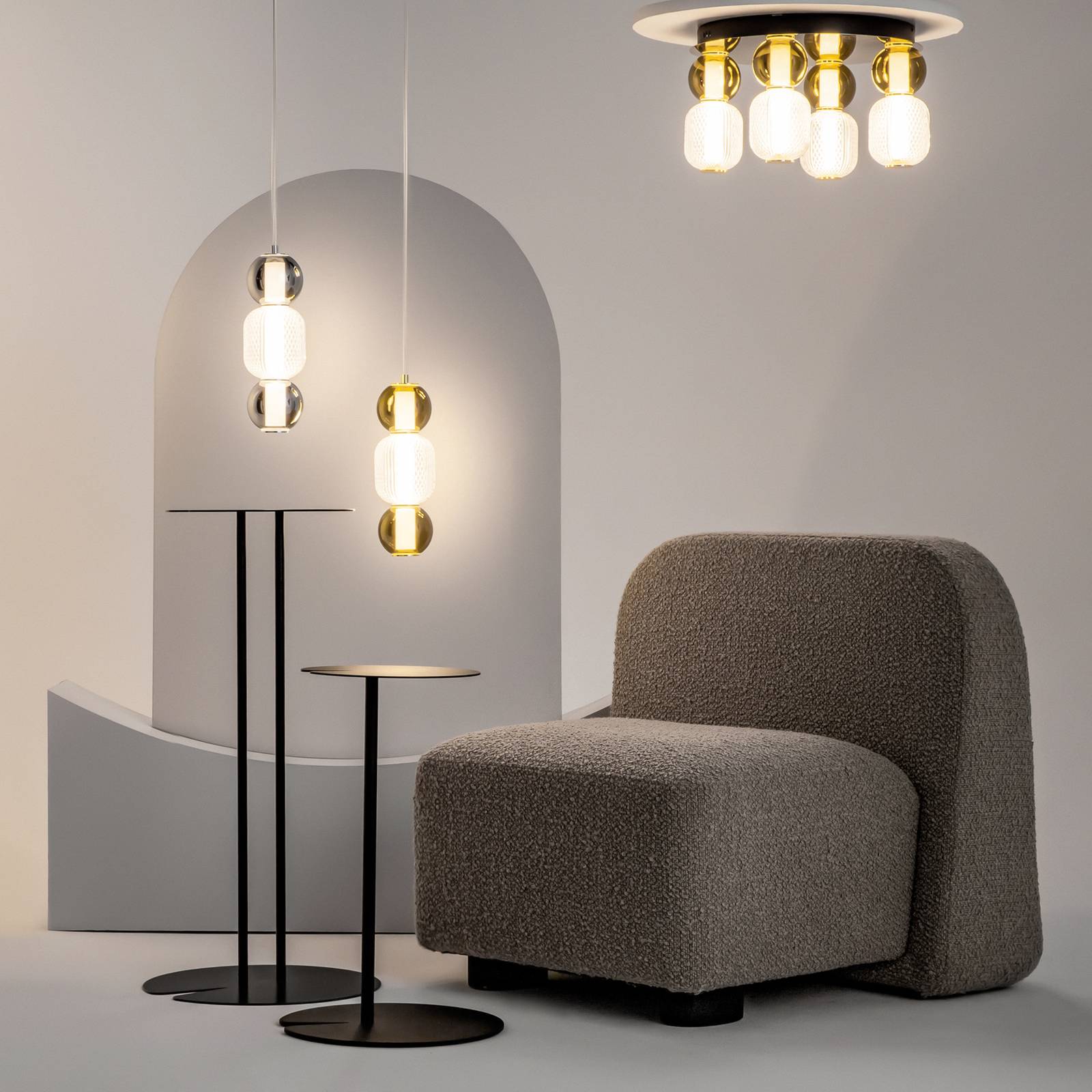Maytoni Hängelampe Drop, chrom / silber, für Wohn- / Esszimmer, Metall, Modern