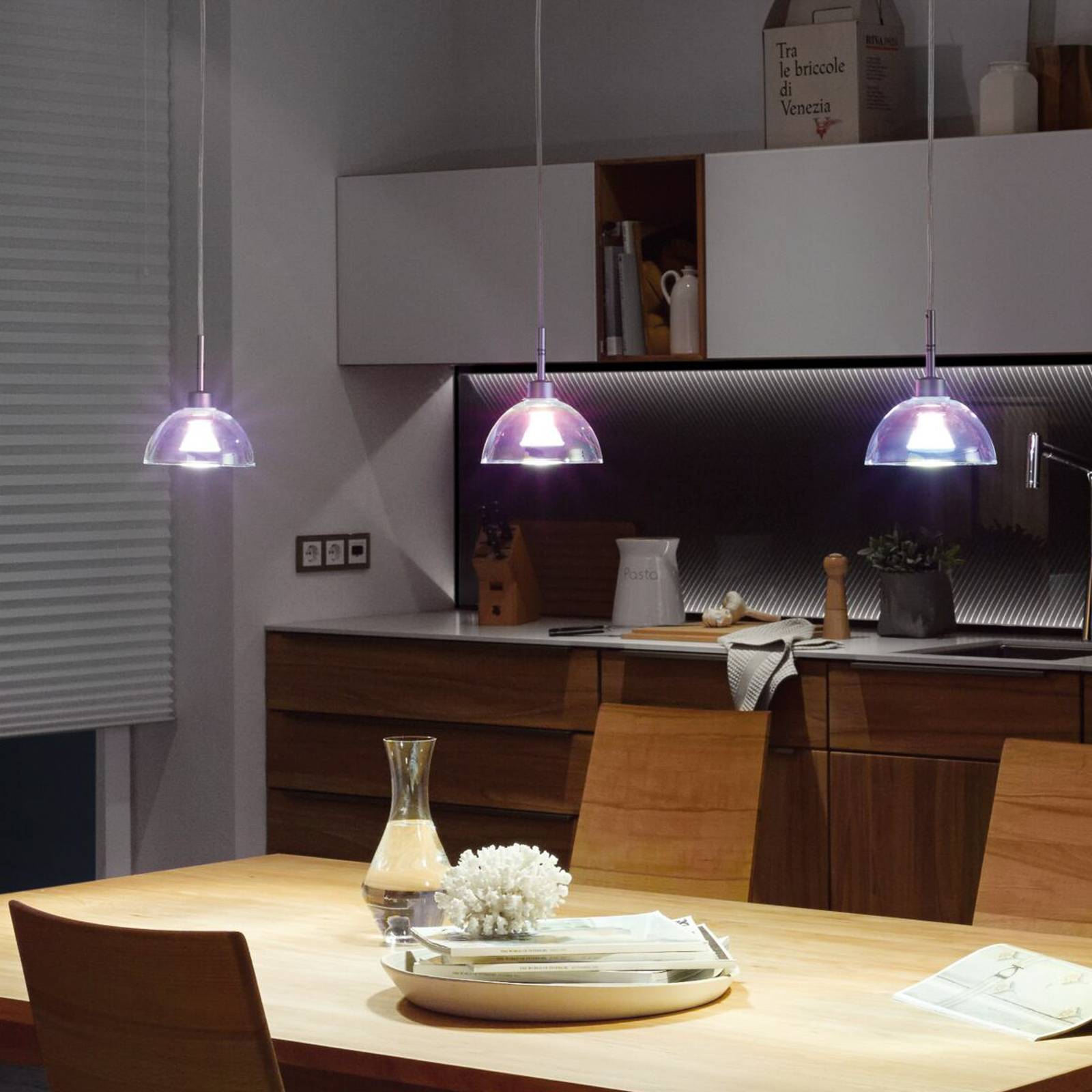 Paulmann URail Pendel Sarrasani schwarz/dichroic Sarrasani, dimmbar, schwarz, Metall, Modern