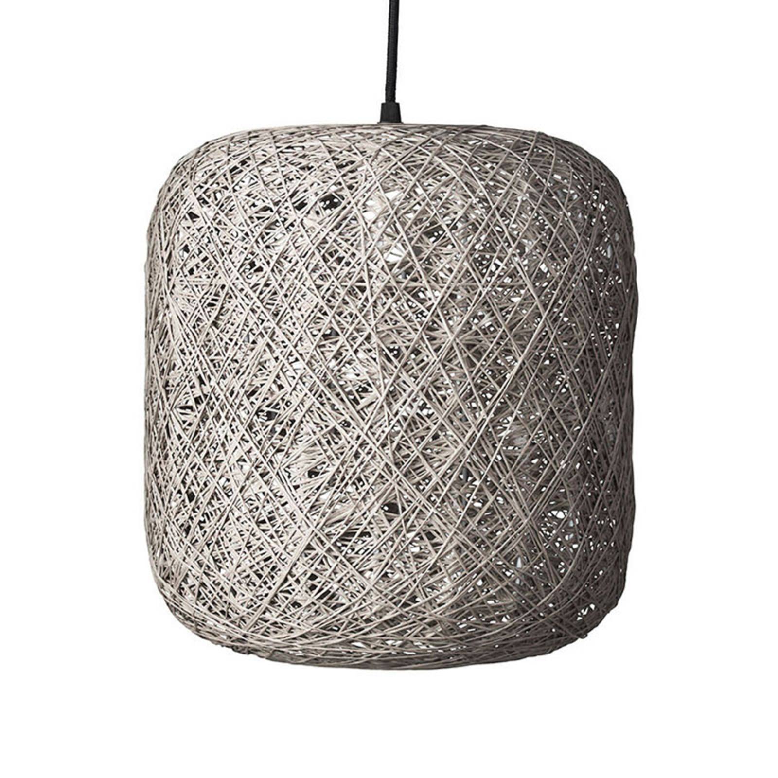 Dyberg Larsen Hängelampe Spin S, dimmbar, alu / grau / zink, für Wohn- / Esszimmer, Papier / Lunolit / Lunopal, Skandinavisch, Pendelleuchte