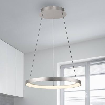 Paul Neuhaus Hängelampe Hoop, dimmbar, alu / grau / zink, für Wohn- / Esszimmer, Metall, Modern Image