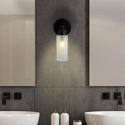 Searchlight Wandleuchte Imperial, schwarz, 1-flammig, Stahl, Glas, IP44 Image