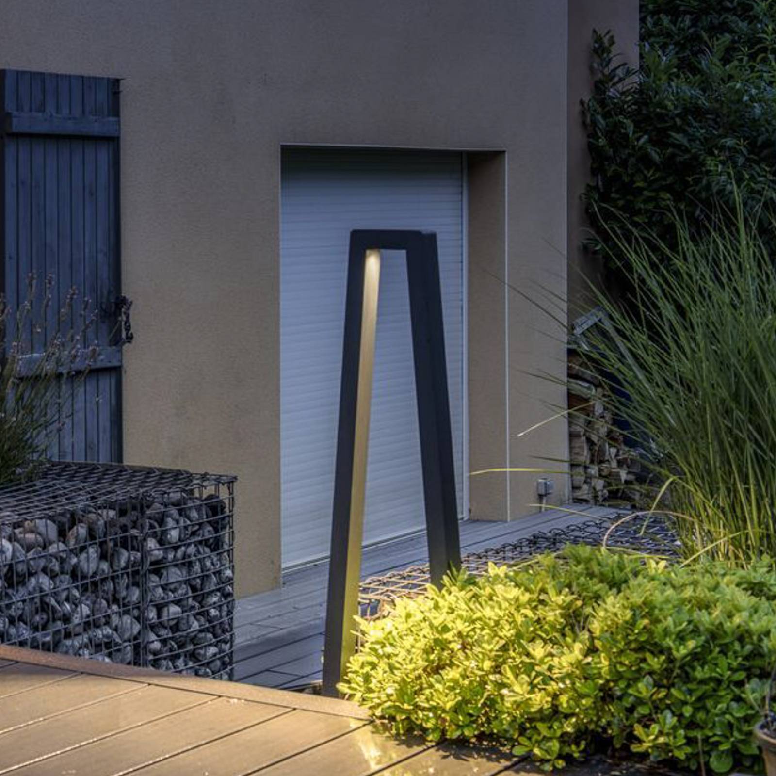 SLV LED Wegeleuchte Bookat, schwarz, Aluminium, Modern, LED Außenleuchte