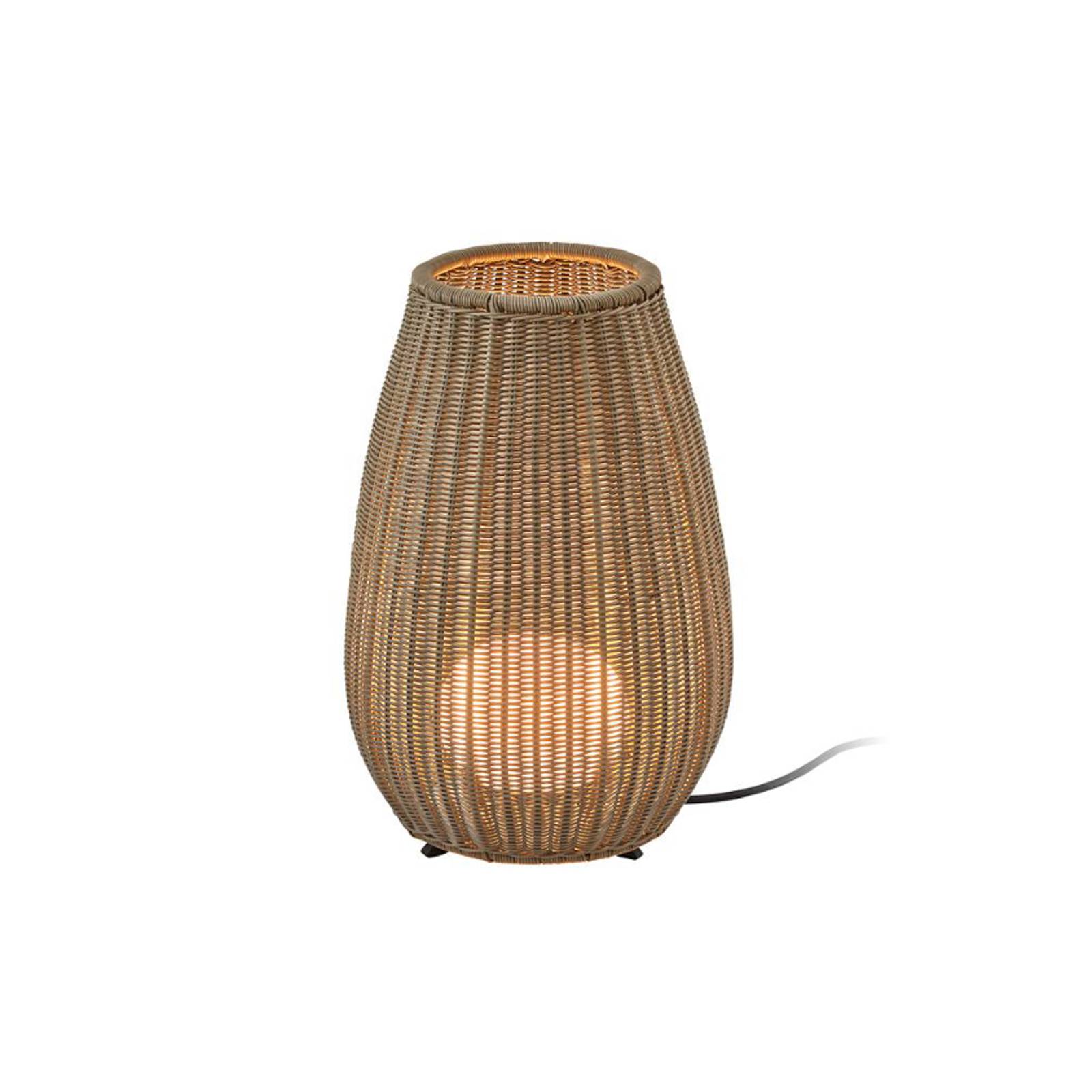 Bover LED-Tischleuchte Amphora, braun/beige Höhe 47 cm Amphora, creme / amber, für Wohn- / Esszimmer, Aluminium, Design