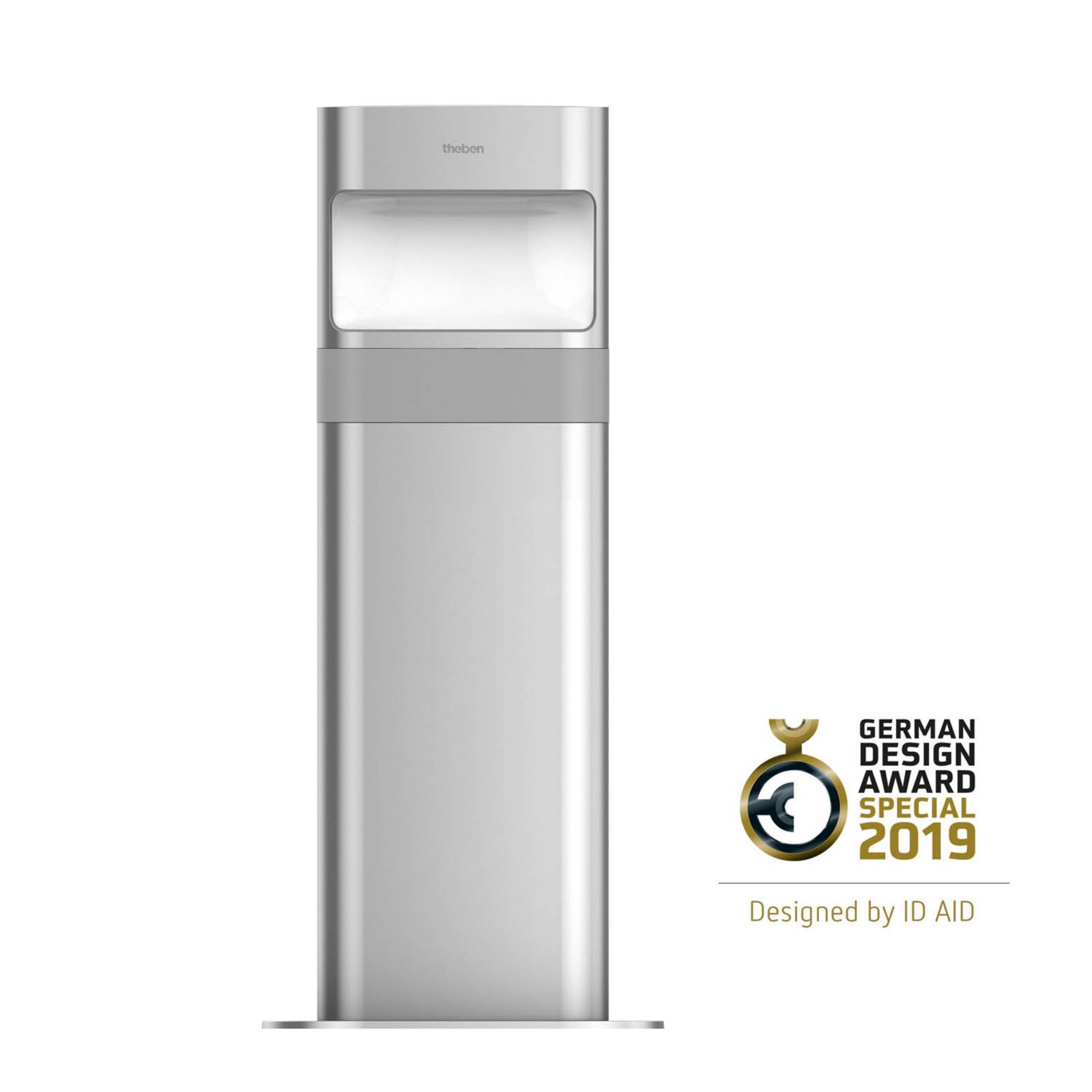 Theben LED Sockelleuchte theLeda D BL AL, alu / grau / zink, Aluminium, Modern, LED Außenleuchte