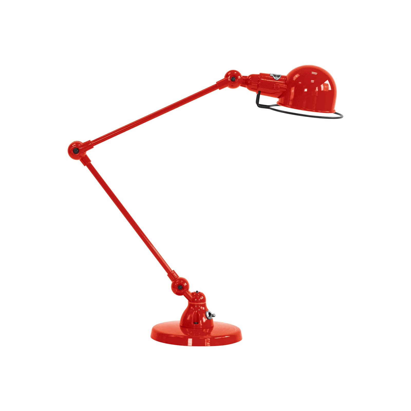 Jieldé Schreibtischlampe Signal SI333, rot, für Wohn- / Esszimmer, Aluminium, Industrielles Design, Tischlampe