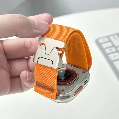 3PCS Nylonbänder für Apple Watch Ultra 2 Band 49mm 44mm 46mm 42mm 40mm 45mm 41mm elastisches Armband Image