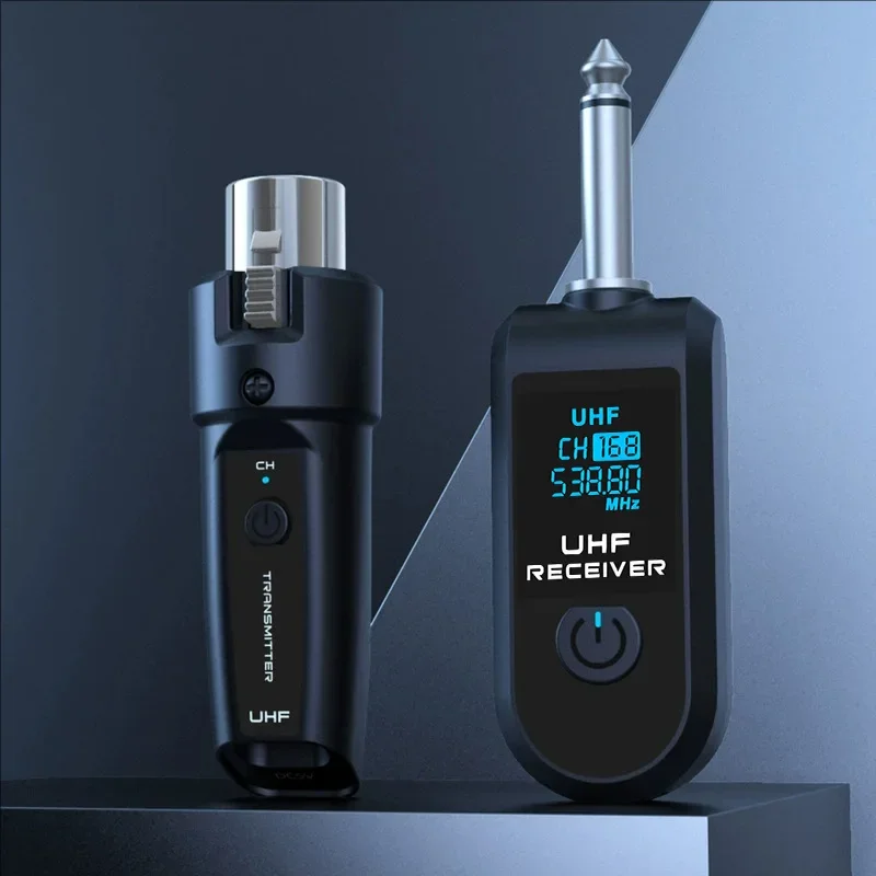 Kabelloser Mikrofonkonverter, XLR-Sender und -Empfänger, kabelgebunden in kabellos, verwendet für Mixer, Mikrofone, E-Gitarren Image