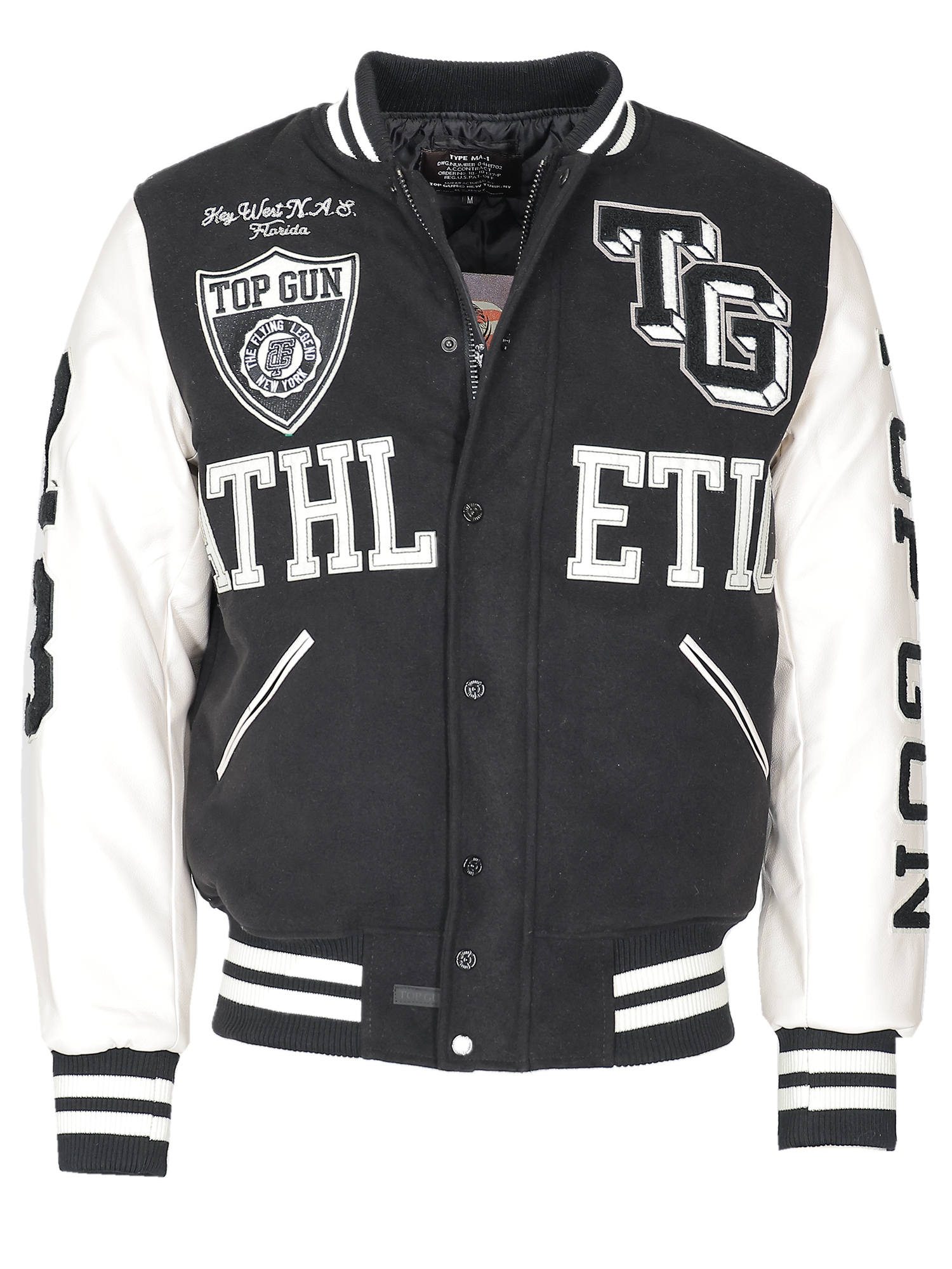 Top Gun College Jacke TG23001 im Materialmix Image