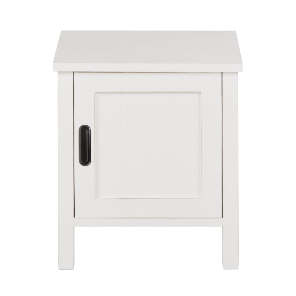 Table de chevet 1 porte blanche
