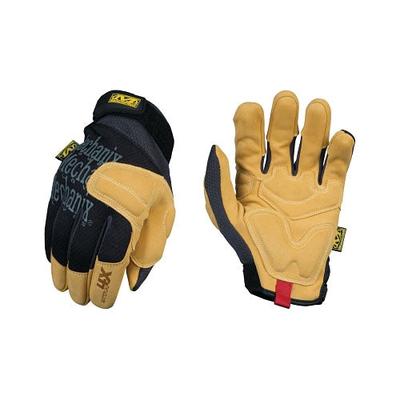 Mechanix Wear Material4X Padded Palm Glove, Synthetic Leather, Black/Tan, Large (484-PP4X-75-010) 1 Pair Mechanix Wear®
