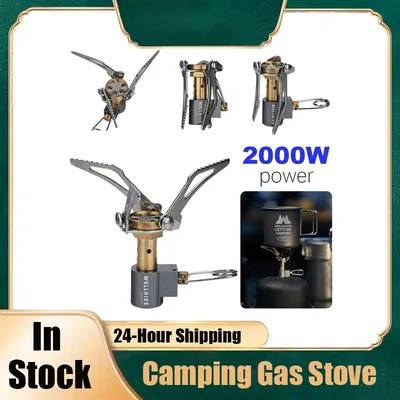 1-5PCS Folding Camping Stove Mini Camping Stove 2000W Mini Gas Stove Lightweight Portable Survival