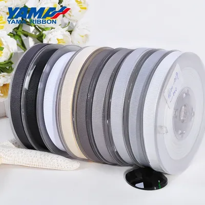 YAMA Grosgrain Ribbon 25 28 32 38 mm 100 yards/lot Black White Red Silver for Gift Craft Diy Wedding